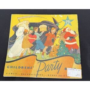 Vintage 1935 A & P Children's Party Book games recipes menus decorations